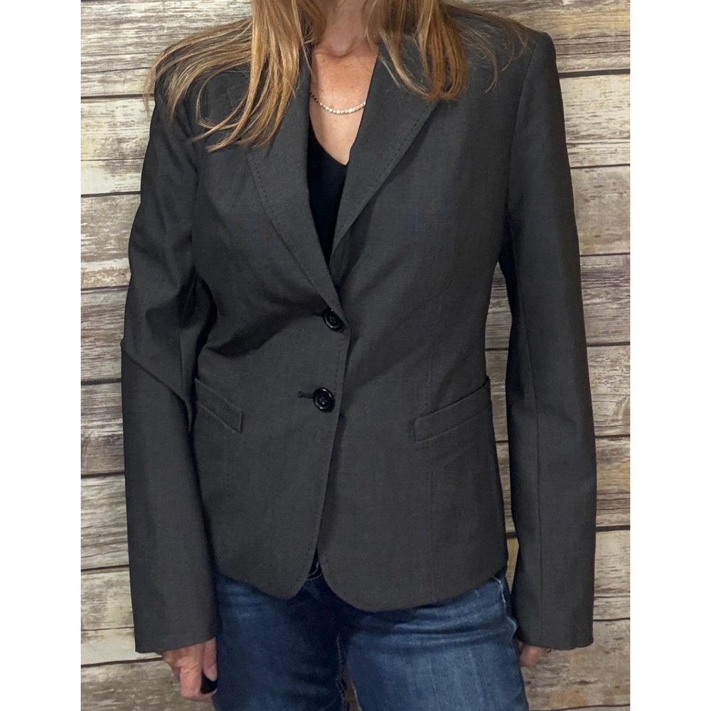 The Limited Charcoal Grey Two Button Tailored Blazer 8 Jacket Officecore Capsule